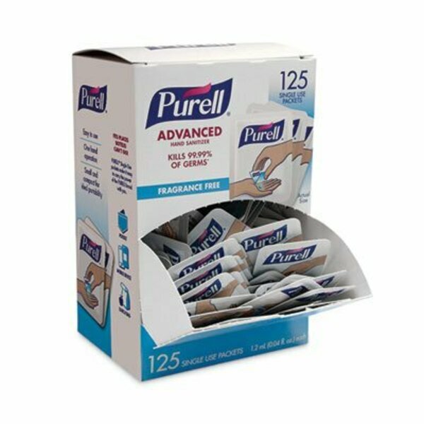 Gojo PURELL, Advanced Hand Sanitizer Single Use, 1.2 Ml, Packet, Clear, 125PK 9630125NSBX